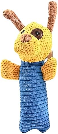 NatureTailsPaw Soft Dog & Cat Toy – Cute Squeaky Interactive Chew Toy for Puppies & Kittens, Durable Plush Teething Toy for Small, Medium & Large Breeds (Cow)