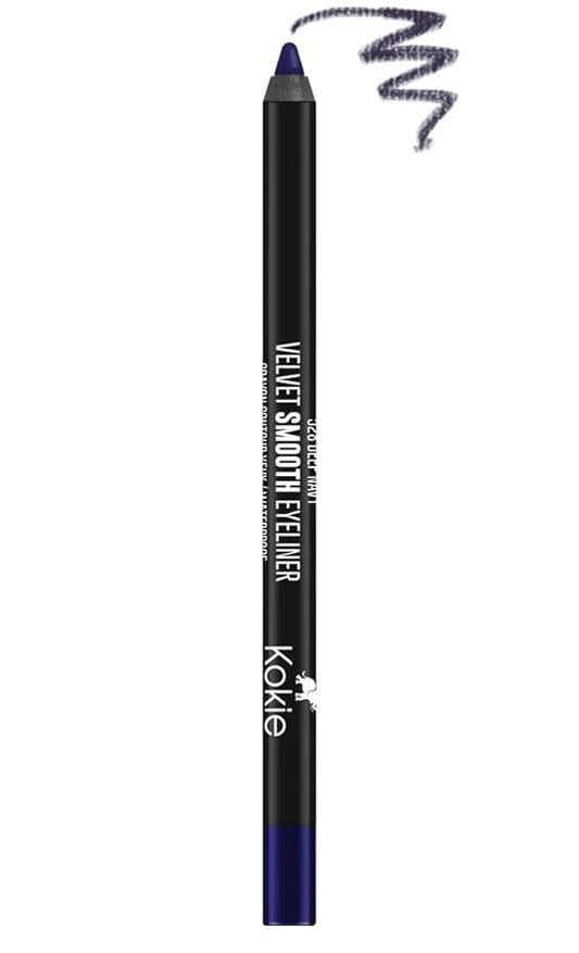 Kokie Cosmetics Waterproof Velvet Smooth Eyeliner Pencil, Deep Navy, 0.042 Ounce