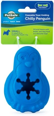 PetSafe Chilly Penguin Freezable Treat Holding Dog Toy, Small