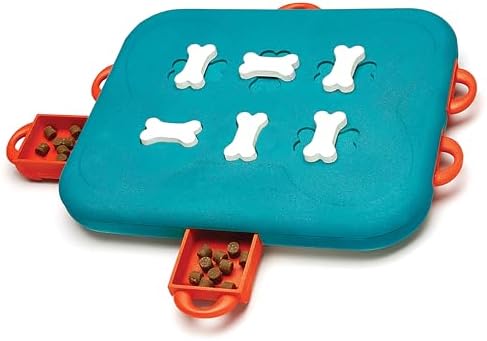 Outward Hound Nina Ottosson Dog Casino Dog Toy Treat Puzzle, 14" | Level 3 Advanced, 6 Hidden Treat Compartments, Holds 1-1/2 Cups, Wet or Dry Food, Interactive Enrichment, Dogs & Puppies
