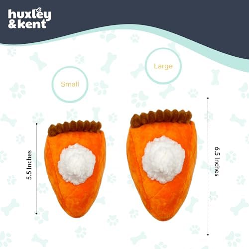Huxley & Kent Power Plush Squeaky Dog Toy, Punkin Pie, Large
