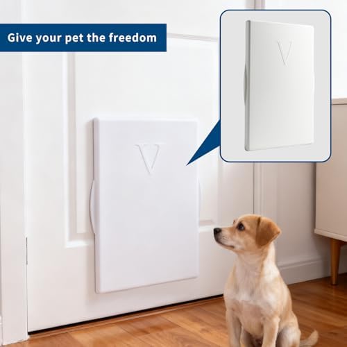 Snap-On Closing Panel for PetSafe Extreme Weather Dog Doors (Panel Model 700-1099 ONLY) – Medium Size 15" x 10.5" – White Pet Door Cover