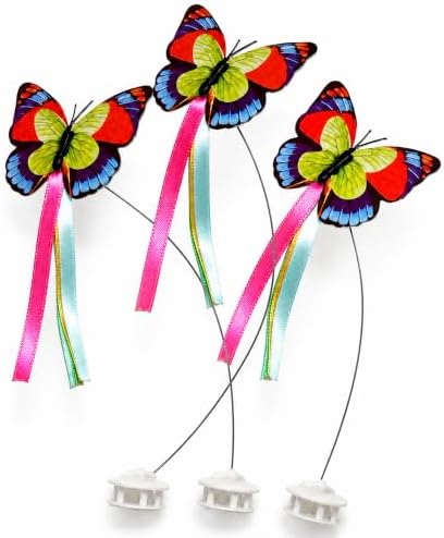 Butterfly Cat Toy Refills 3 Pack - Replacement Fluttering Butterflies