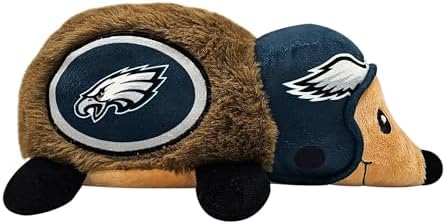 NFL Philadelphia Eagles Plush Hedgehog Toy for Dogs & Cats, Cool Soft Pet Toy for Fun and Interactive Play, Dog Chew Toy with Squeaker, Licensed Hot Pet Toy
