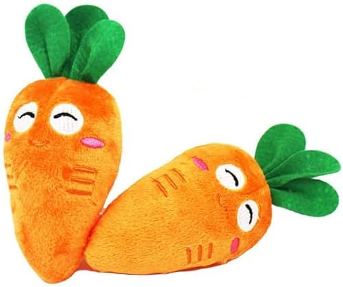 1Pc Orange Soft Puppy Pet Supplies Cute Carrot Plush Chew Squeaker Sound Squeaky Toys for Dog Cat Birthday Xmas Gifts Pet Supplies Puppy Toys