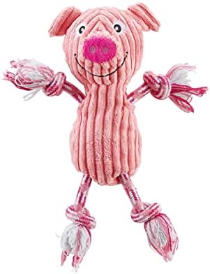 Outward Hound by Charming Pet Ranch Roperz Pig Plush Squeaky Dog Toy