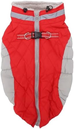 Mingzhe Zipper Up Dog Coat Windproof Comfortable Winter Snowsuit for Pets