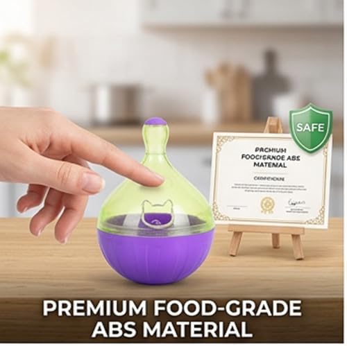 ZJchao Cat Treat Dispenser, Cat Puzzle Feeder, Pet Slow Feeder Treat Ball Interactive Cat Toy Treat Dispenser Dog Ball Dispensing Dog Toys Enrichment and Exercise for Purple