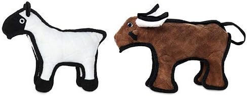 TUFFY® 2 Pack Bull Sheep Small Ultra Durable Plush Dog Toys
