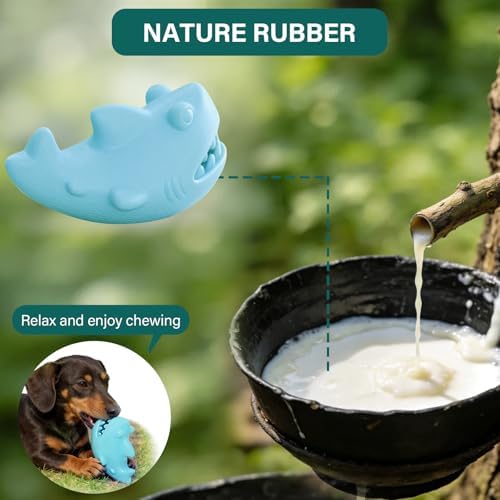 Treat Dispensing Dog Toys for Aggressive Chewers, Natural Rubber Chew Toy