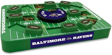 Pets First NFL Baltimore Ravens Large Puzzle Treat Toy for Dogs - Interactive Slow Feeding Toy, New Large Size