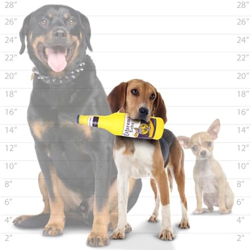 SILLY SQUEAKERS Tuffy Beer Bottle Dog Toy: Squeaky Dog Toy, Washable and Floats, Vinyl
