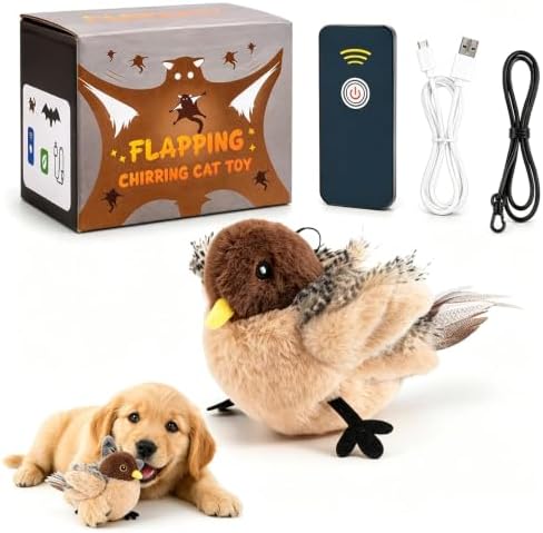 Flying Bat Dog Toy, Interactive Pet Toy that Flaps and Flies, Keeps Dogs Active and Engaged, Indoor Exercise Chase Toy for Puppies and Adult Dogs (Owl)