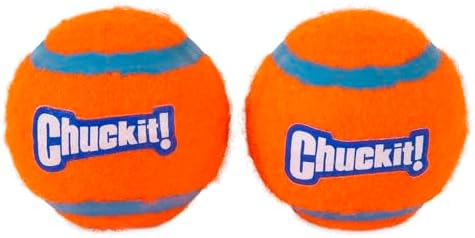 Chuckit! Dog Tennis Ball Dog Toy, Large (3 Inch Diameter) for Dogs 60-100 lbs 2 Count (Pack of 12)
