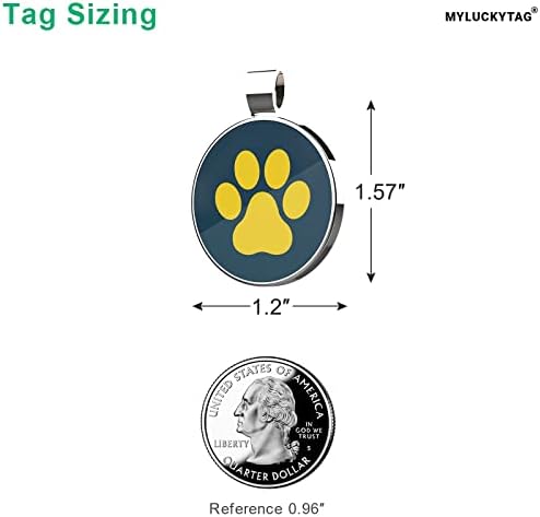 MYLUCKYTAG QR Code Pet ID | Personalized Dog & Cat Collar Tag | Online Profile with Instant Scanned Location Alert Email
