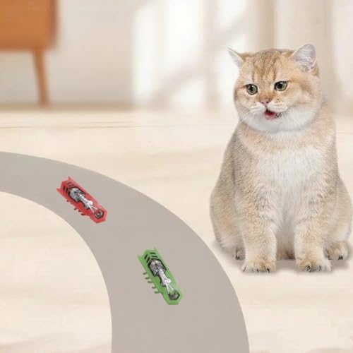 Cat Bug Toy Electric Moving Interactive Cat Toy for Indoor Cats Educational Cat Teaser Toy 2PCS Electronic Beetle Interactive Set for Indoor Cats Kitten Chase Exercise Battery Operated