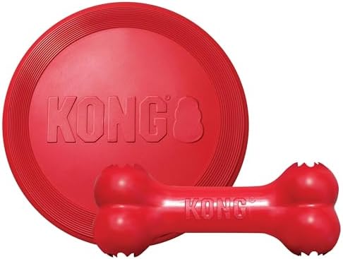 KONG Goodie Bone and Flyer Dog Toy Set, for Medium Dogs