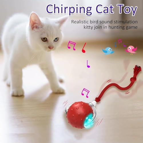 Smart Interactive Cat Ball Toy – Rechargeable Rolling Toy with Lights & Motion Sensor, 3 Play Modes for Indoor Cats, Self-Moving & Durable Fun