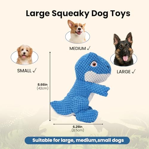 HGB Large Dog Squeak Toys for Small Medium Large Dogs | Soft Pineapple Fabric, Stuffed Puppy Chew Toys for Interactive Fetch Training