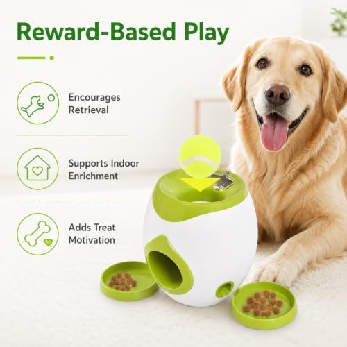 Interactive Dog Ball Return Toy with Treat Dispenser