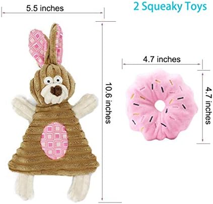 Volacopets Puppy Toys for Teething, Puppy Chew Toys for Small Dogs, Crinkle Dog Toys Small Breed Boredom and stimulating, Dog Toys for Small Dogs, Pink, 5-Pack