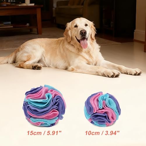 Snuffle Ball for Dogs, Interactive Dog Toys, Blue, Small