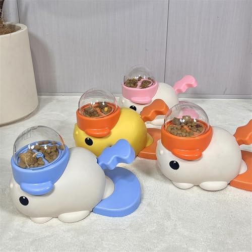 Dog Food Feeders Toy with Fish Design Pet Press Treats Dispenser Indoor Entertainment Toy for Boredom Pet Cats Interaction Dog Puzzle Feeders