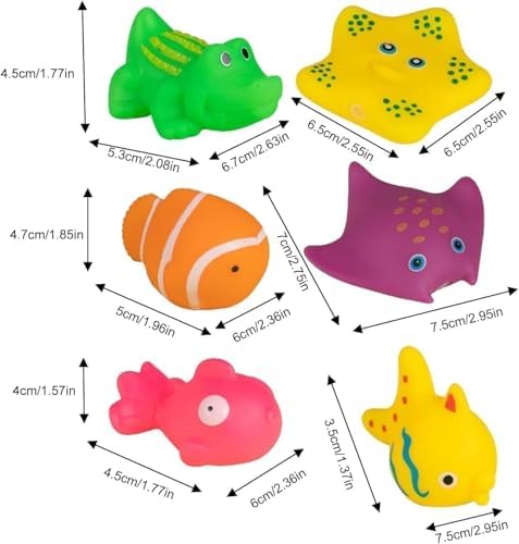6Pcs Colorful Pool Cat Interactive Toy, Cat Floating Water Toy, Pet Kitten Swimming Bathing Fish Toy, Sensory Toys for Indoor Cats to Self Play