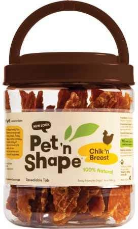 Pet 'n Shape Chik 'n Breast Jerky Dog Treats - 1 Pound | Premium chicken breast, Limited ingredients, Wheat and soy free, Everyday reward, For all life stages, High-protein snack
