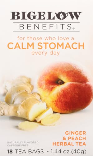 Bigelow Tea Ginger & Peach, 18 ct (Pack of 2)