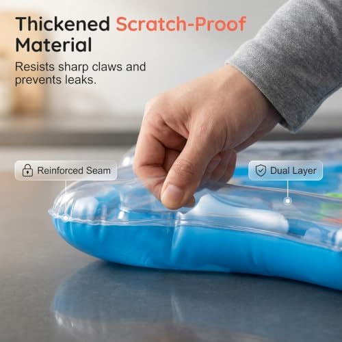 Cat Water Mat Toy for Indoor Cats, Interactive Toys Play Mat with Fish，2PCS
