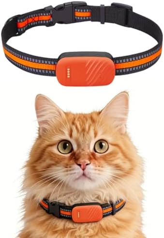 Smart Dog GPS Tracker/Live Pet Tracker with GPS/AGPS/Wi-Fi Tracking Virtual Fence Alert, Remote Voice Monitor, History Route, Waterproof, Keep Your Dog Safely Contained Outdoors (Orange)