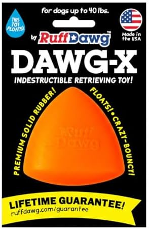 Ruff Dawg Dawg-X – Cone-Shaped Dog Toy – Bouncy, Floating Fetch Toy for Aggressive Chewers – Ideal for Interactive Outdoor Play, Exercise & Teething Relief