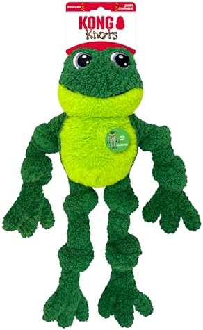 KONG Floppy Knots Rope and Plush Dog Toy, Frog, for Large/X-Large Dogs