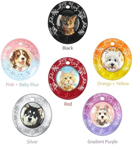 Custom Pet Portrait Tracker Tag with Apple Find My