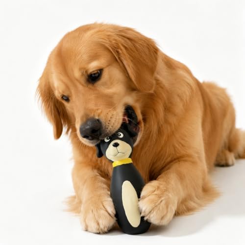 Mikivery Dog Chew Toys Tough Squeaky Latex Toy, for Aggressive Chewers