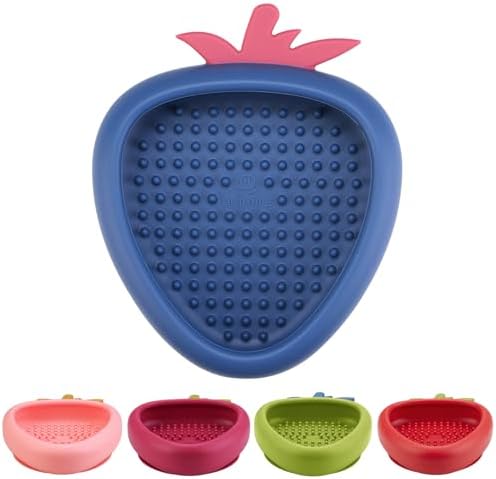 Freeze Dog Lick Bowl, Animire Non-Slip Slow Feeder Lick Mat for Dogs, Silicone Dog Enrichment Bowl for Distraction Anxiety Relief Boredom, BPA Free, Dishwasher Safe(Dark Blue,S)