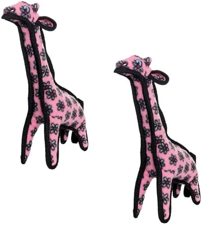 TUFFY® - 2 Pack Original : Giraffe Dog Toy : Ultra Durable Plush Dog Toy with Multiple Layers & Reinforced Seams, Washable and Floats, Original Construction