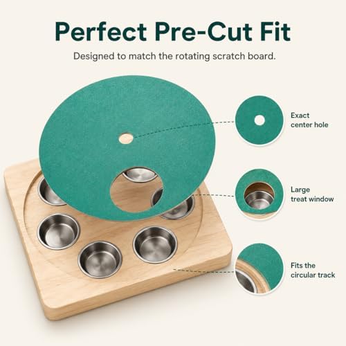 80 Grit Replacement Sandpaper for Dog Nail Scratch Board, Green Refill Pad