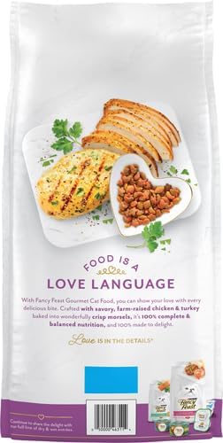 PURINA Fancy Feast Dry Cat Food with Savory Chicken and Turkey - 7 lb. Bag (Pack of 2)