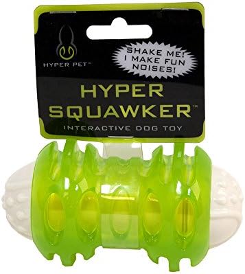 Hyper Pet Hyper Squawkers Dog Bone Durable Dog Toy, TPR and Nylon, Medium