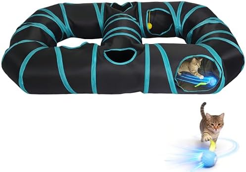 Interactive Cat Toy,Motion-Activated Ball in Cat Tunnel