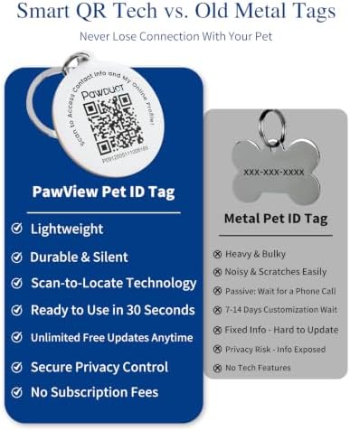 Reflective Dog Collar for Medium Dogs with Dog Tags Personalized & Quick Release Buckle, Adjustable and Comfortable Nylon Pet Collar, Hot Pink | Reflective Dog Collar with Smart QR ID Tag for Girl Dogs, Quick Release Buckle, Adjustable and Comfortable ...