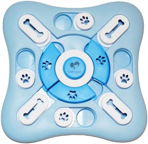 Dog Puzzle Food Feeder | Level 3 IQ Training Toy for Small/Medium/Large Dogs | Mental Enrichment & Aggressive Chewer Gift | Interactive Treat Puzzle -Blue