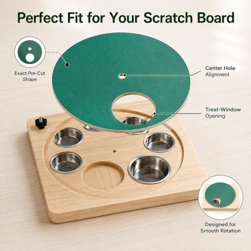 80 Grit Replacement Sandpaper for Dog Nail Scratch Board, Green Refill Pad