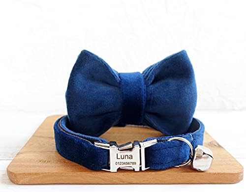 Cat Collar Personalized with Name Phone Number Engraved,Customized with Bell for Small Dogs Puppy Kitten