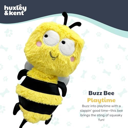Huxley & Kent Slappies Plush Dog Toy, Buzz Bee, Small
