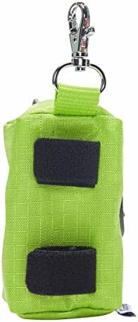 Blueberry Pet Neon dog waste bags Dog Poop Bags Rolls Dispenser for Dog Leash, 2 Auto Locking Zipper Dog Poop Bags Holder, Durable Polyester, Includes Free Roll, Ideal for Pet Parents & Walkers