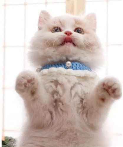 Pet Collars Handmade Knitted Pet Scarf Collar Wool Crochet Bandana for Cat Kitten