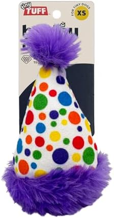 Huxley & Kent Tiny Tuff Plush Dog Toy, Polka Dot